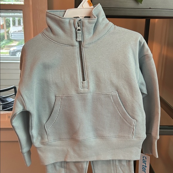 NWT! Toddler Girl's 2-Piece Quarter Zip Pullover/Pant Set - Picture 5 of 7